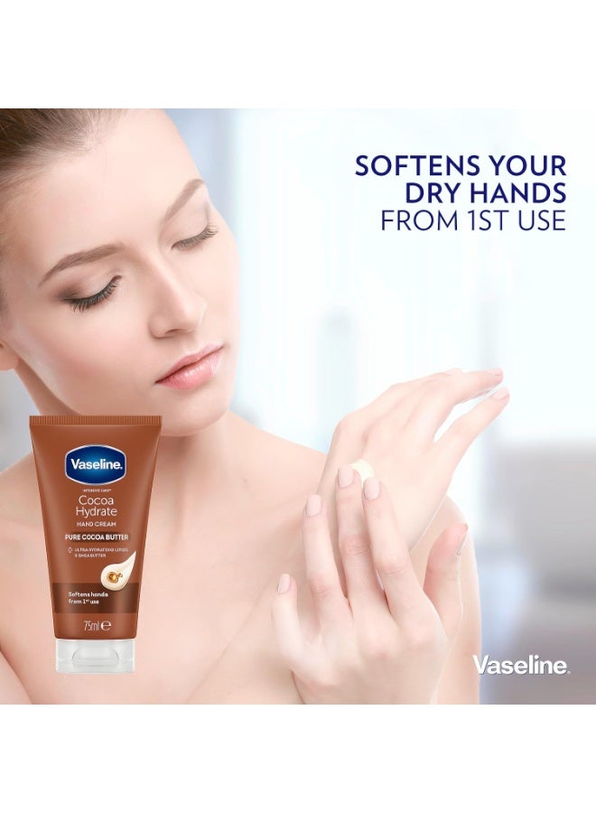 Vaseline Intensive Care Cocoa Hydrate moisturiser with ultra-hydrating lipids and shea butter Hand Cream for dry hands 75 ml - Image 5